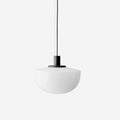 Pendant Lamp With Glass Dome And Metal Mount Calm Ambience