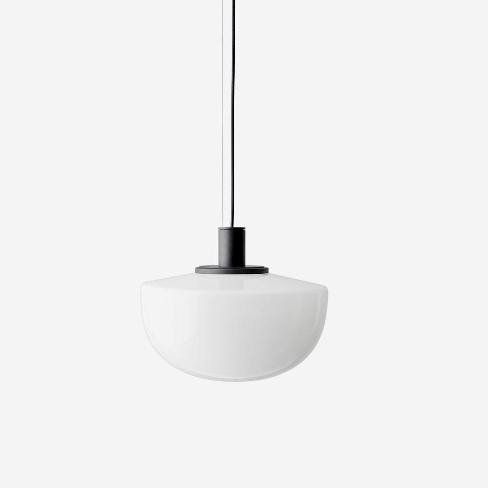 Pendant Lamp With Glass Dome And Metal Mount Calm Ambience
