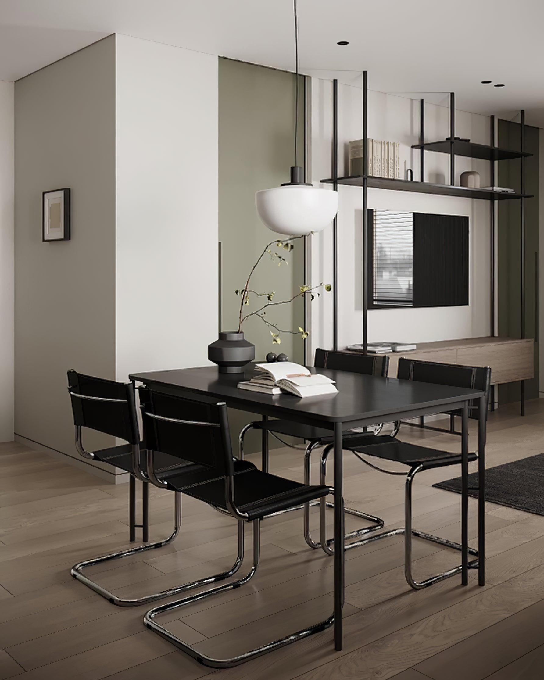 Pendant Lamp With Glass Dome And Metal Mount Calm Ambience
