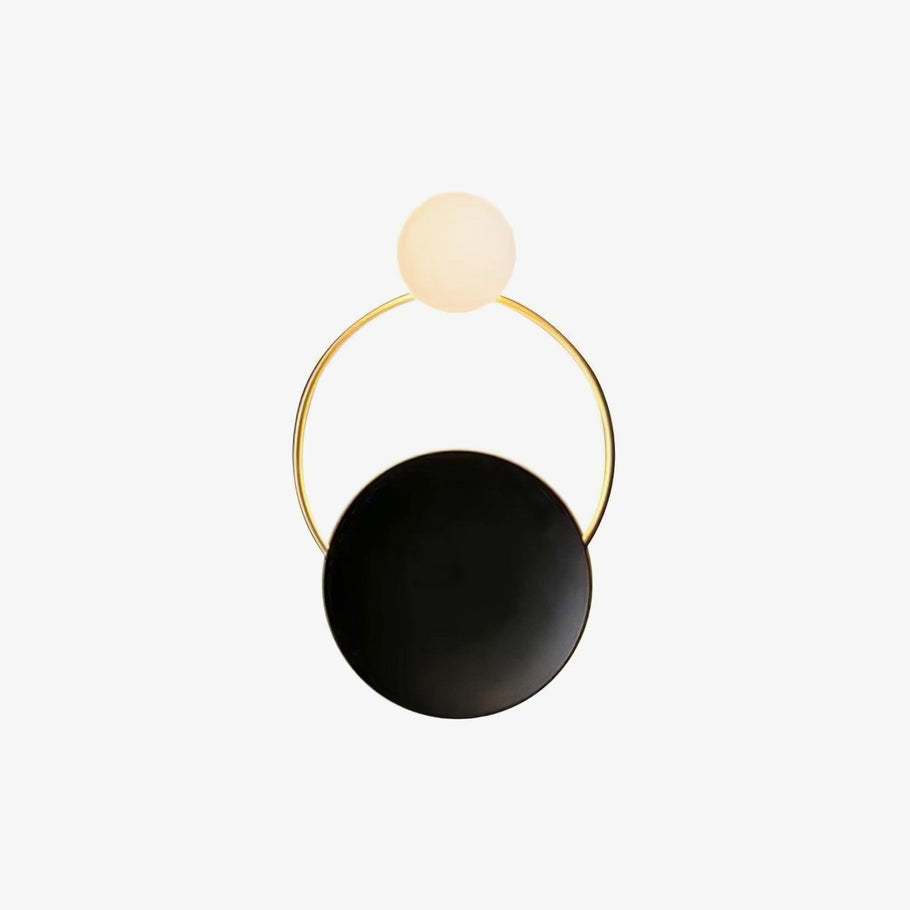 Aurora Gold And Black Triple Ring LED Wall Light