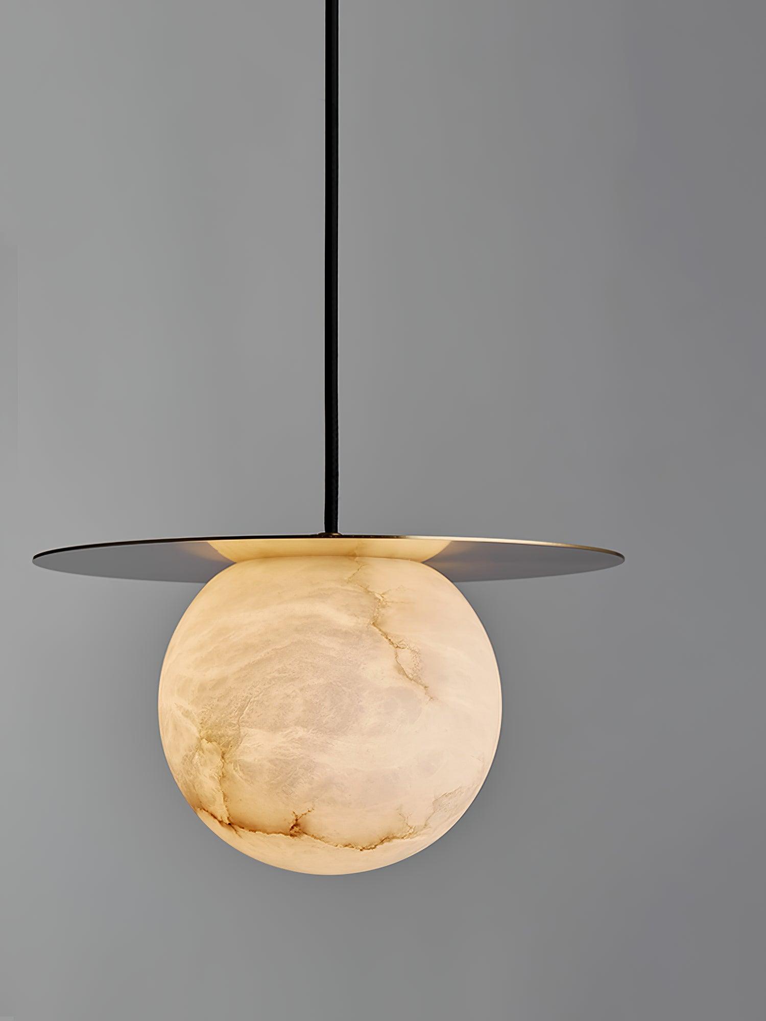 Alabaster Sphere Pendant Light Delivers Warm Ambience