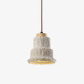 Layered Travertine Pendant Light For Warm Ambience
