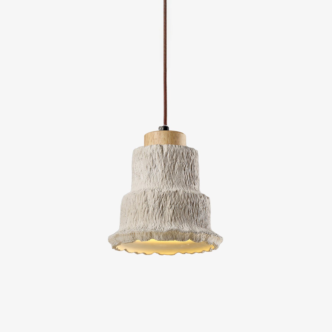 Layered Travertine Pendant Light For Warm Ambience