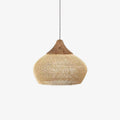 Braided Rattan Pendant Lamp for Cozy Living Room Ambience