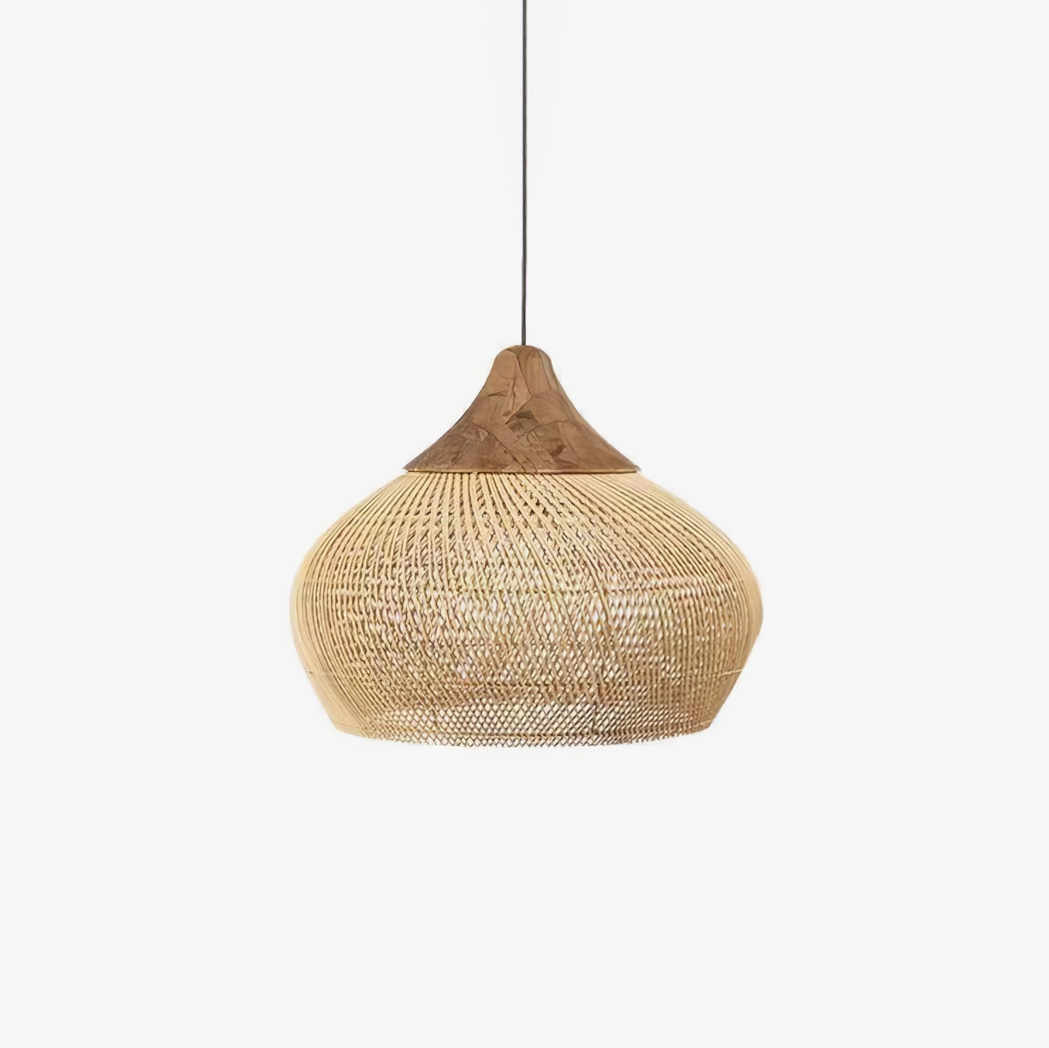Braided Rattan Pendant Lamp for Cozy Living Room Ambience