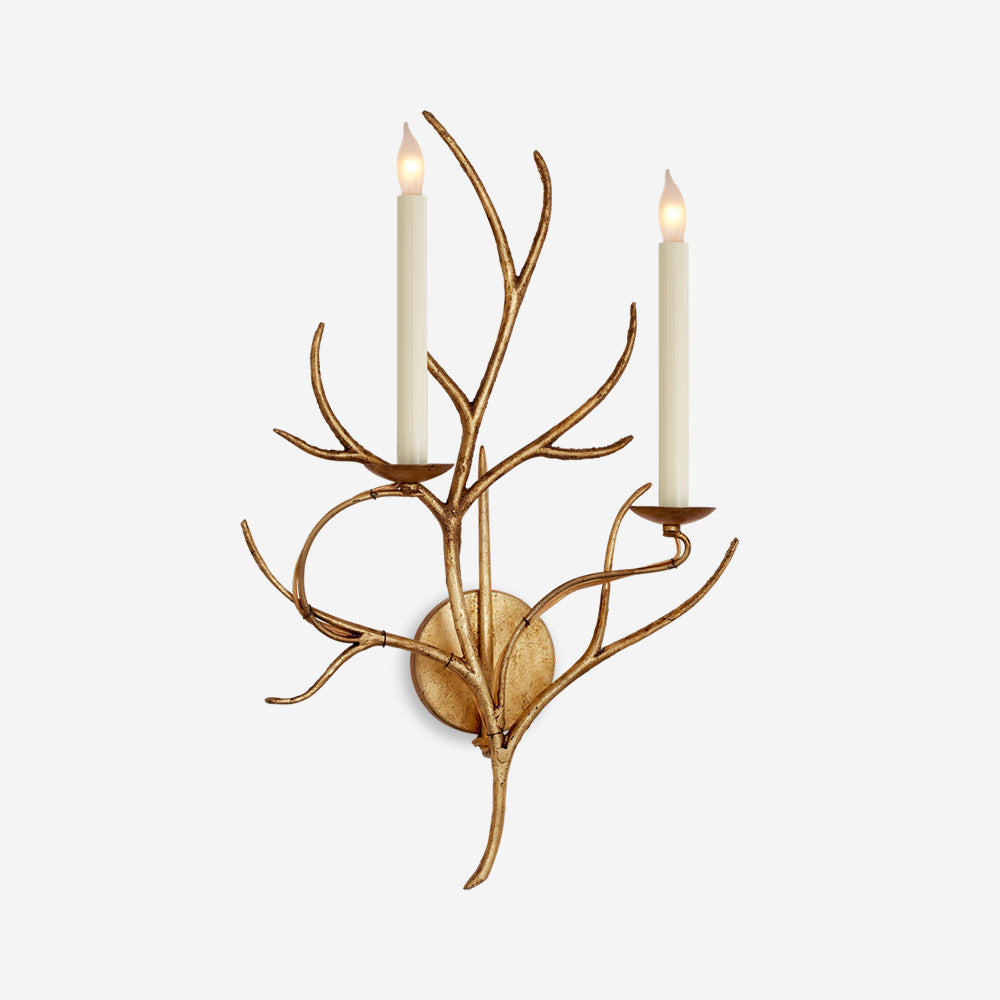 Hardwired Two-Light Candle Wall Sconce With E14 Socket