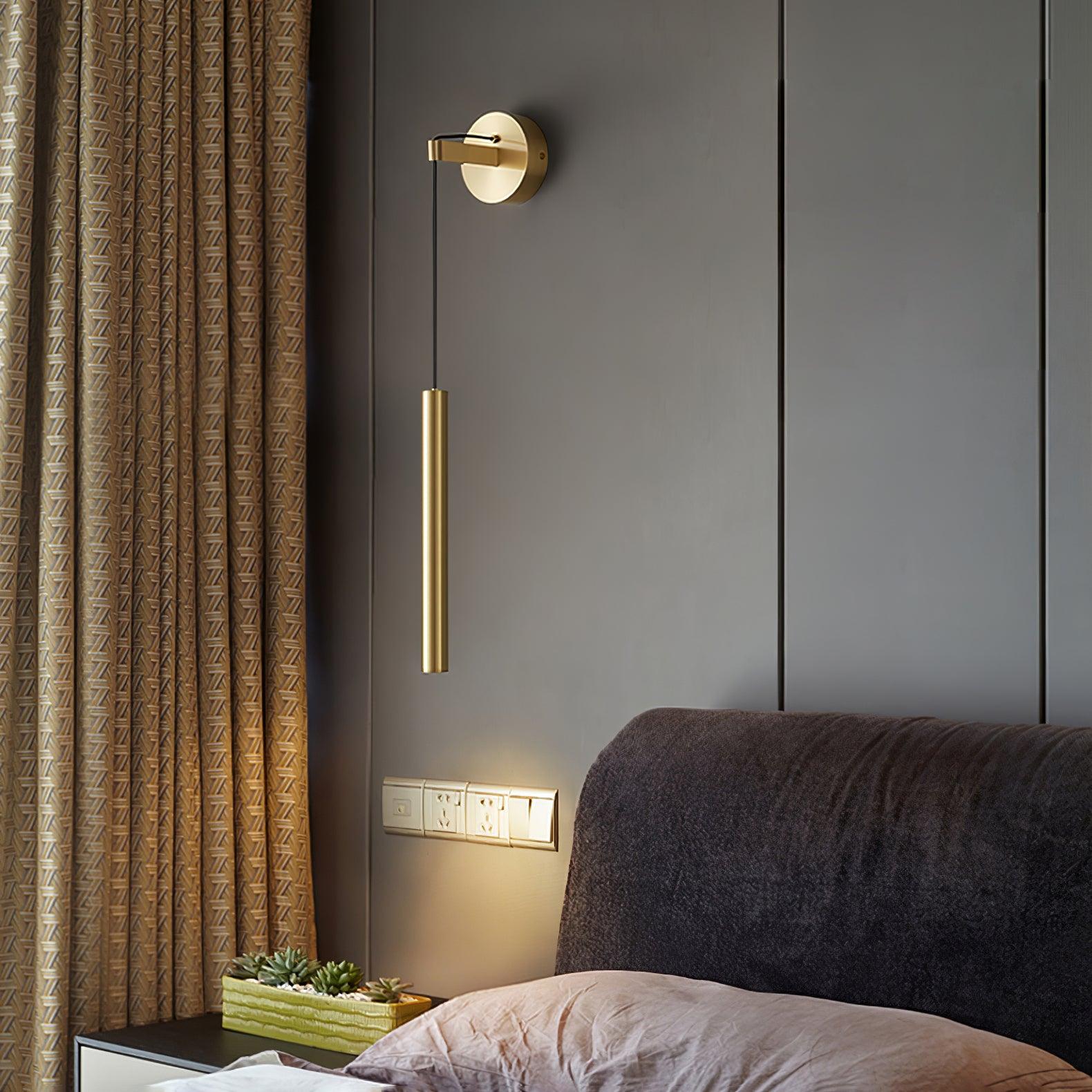 Minimalist Brass Wall Lamp for Indoor Ambience