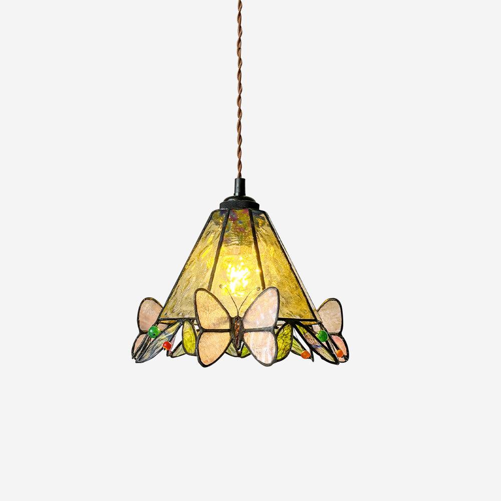 Stained Glass Pendant Light With Soft Warm Glow