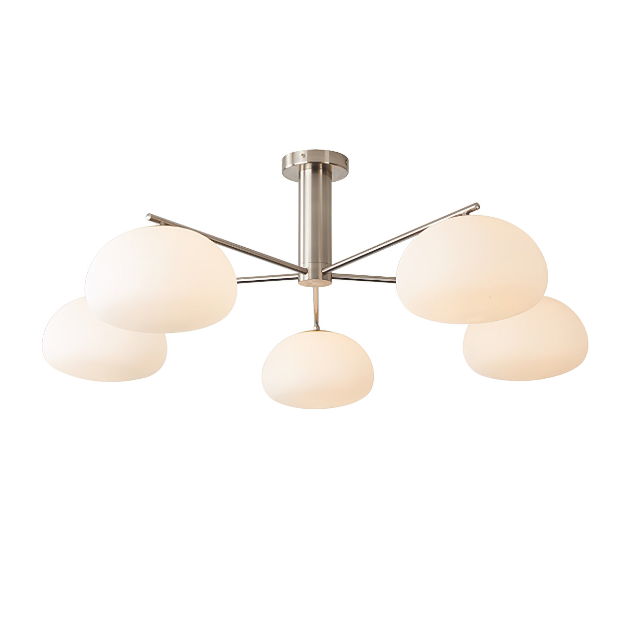 Modern LED Glass Globe Pendant Light With Gold Nickel Finish