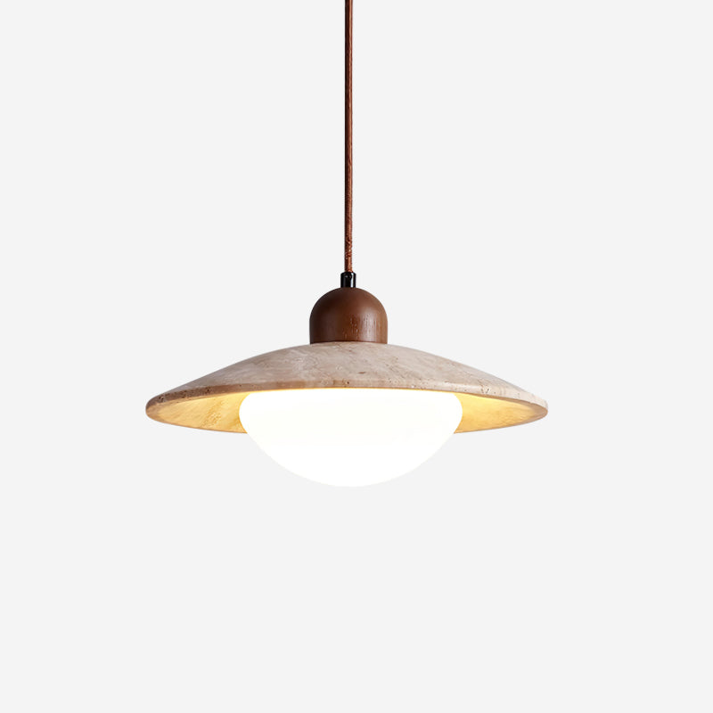 Travertine Glass Pendant Lamp With Minimalist Design