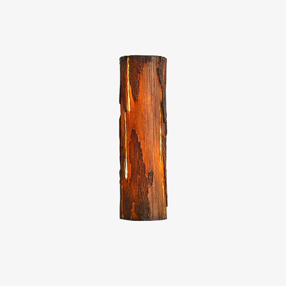 White Bark Textured Wall Light