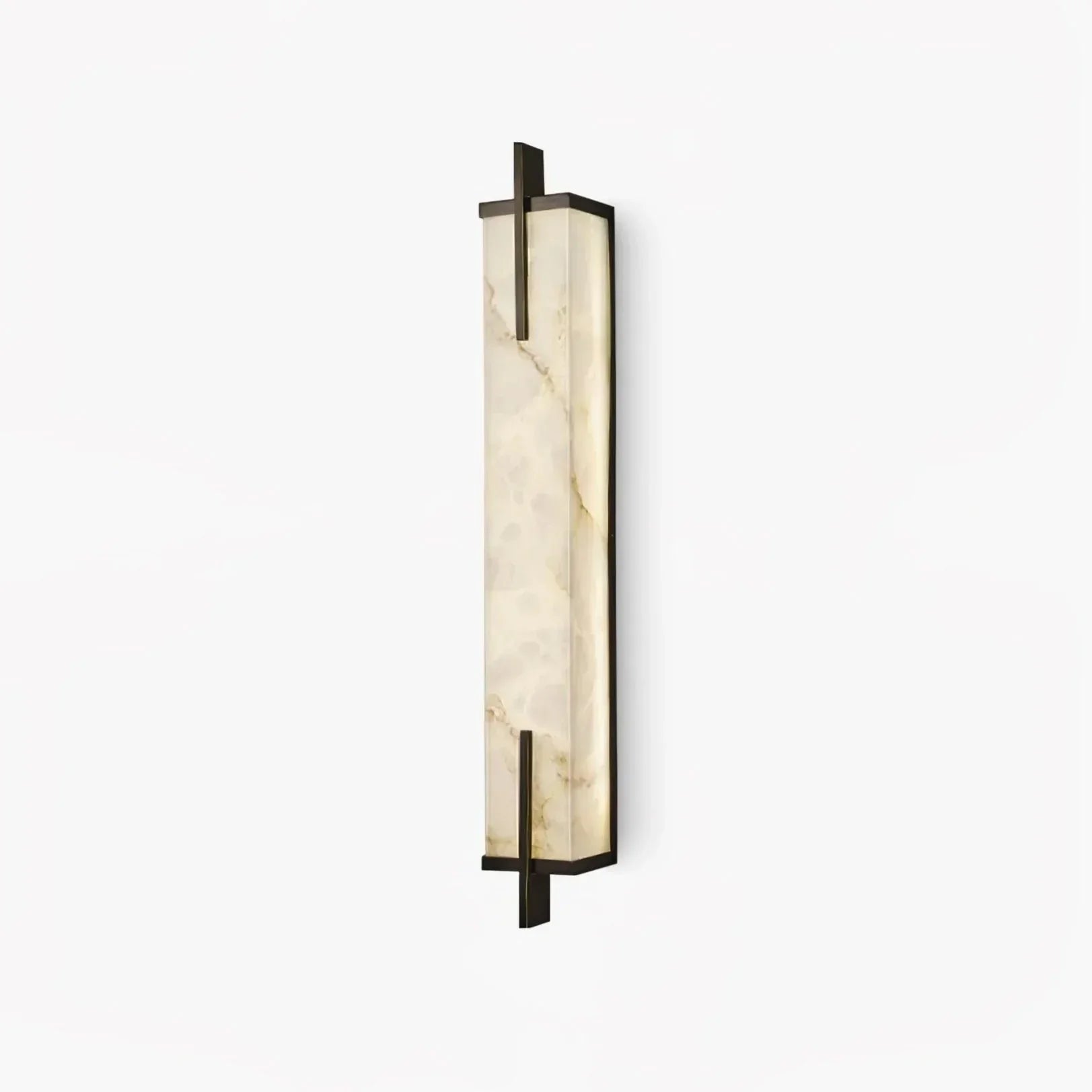 Rectangular Alabaster Wall Light With Minimal Frame