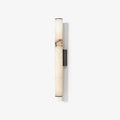Alabaster Vertical Cylindrical Wall Lamp With Brass Frame
