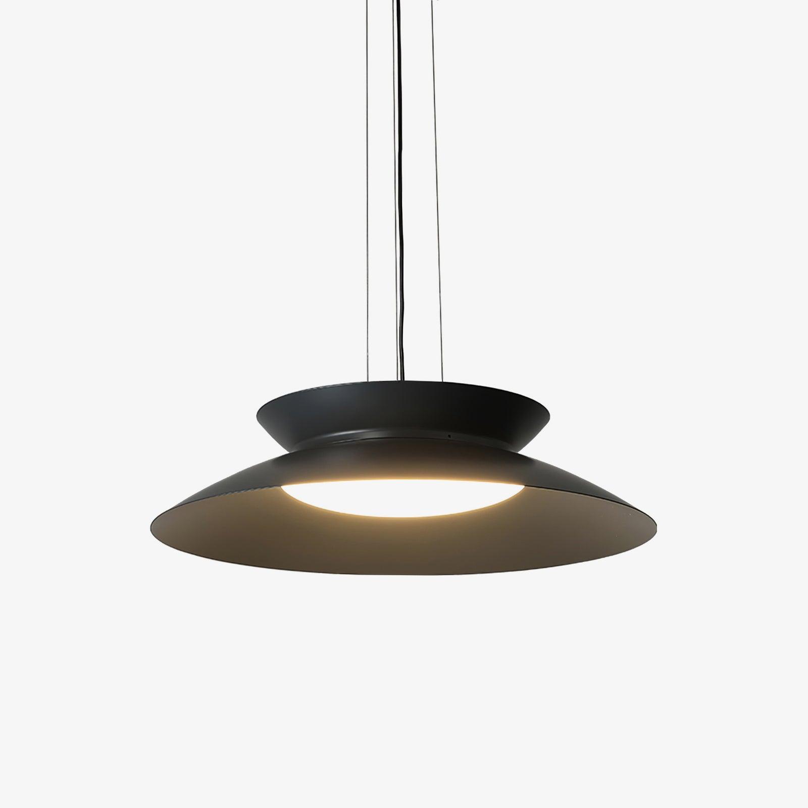 Metal Pendant Light With Adjustable LED Color Temperature