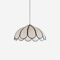 Scalloped Plant Fiber Pendant Lamp For Warm Ambience