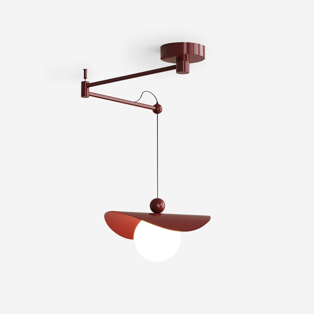 Floral Glass Pendant Light With Colorful Shade