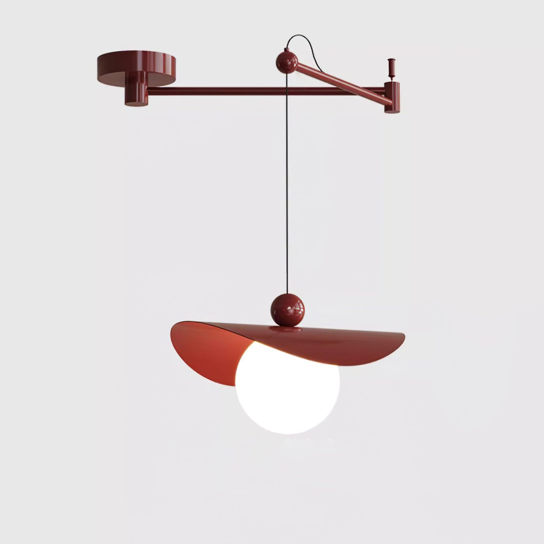 Floral Glass Pendant Light With Colorful Shade