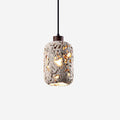 Travertine Shade Pendant Light With Warm Glow