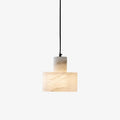 Alabaster Dual Cylindrical Pendant Light With Warm Glow