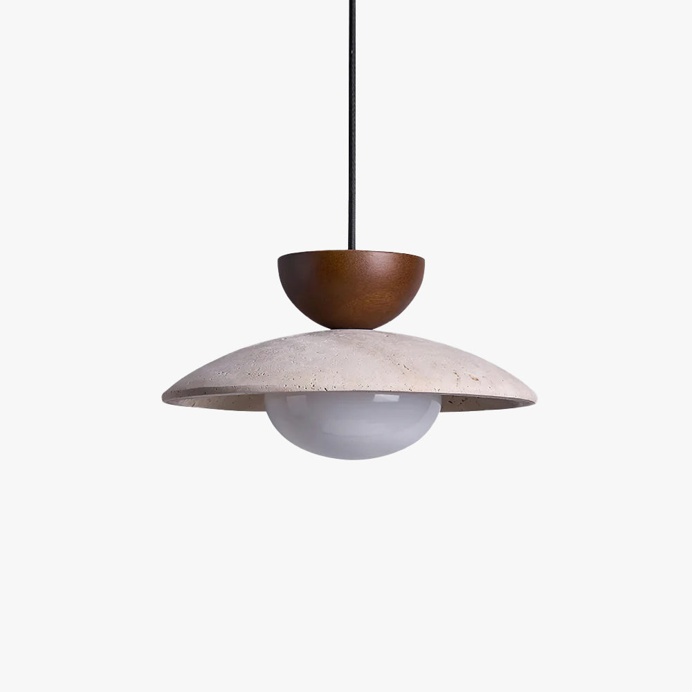 Travertine Pendant Light With Natural Warmth
