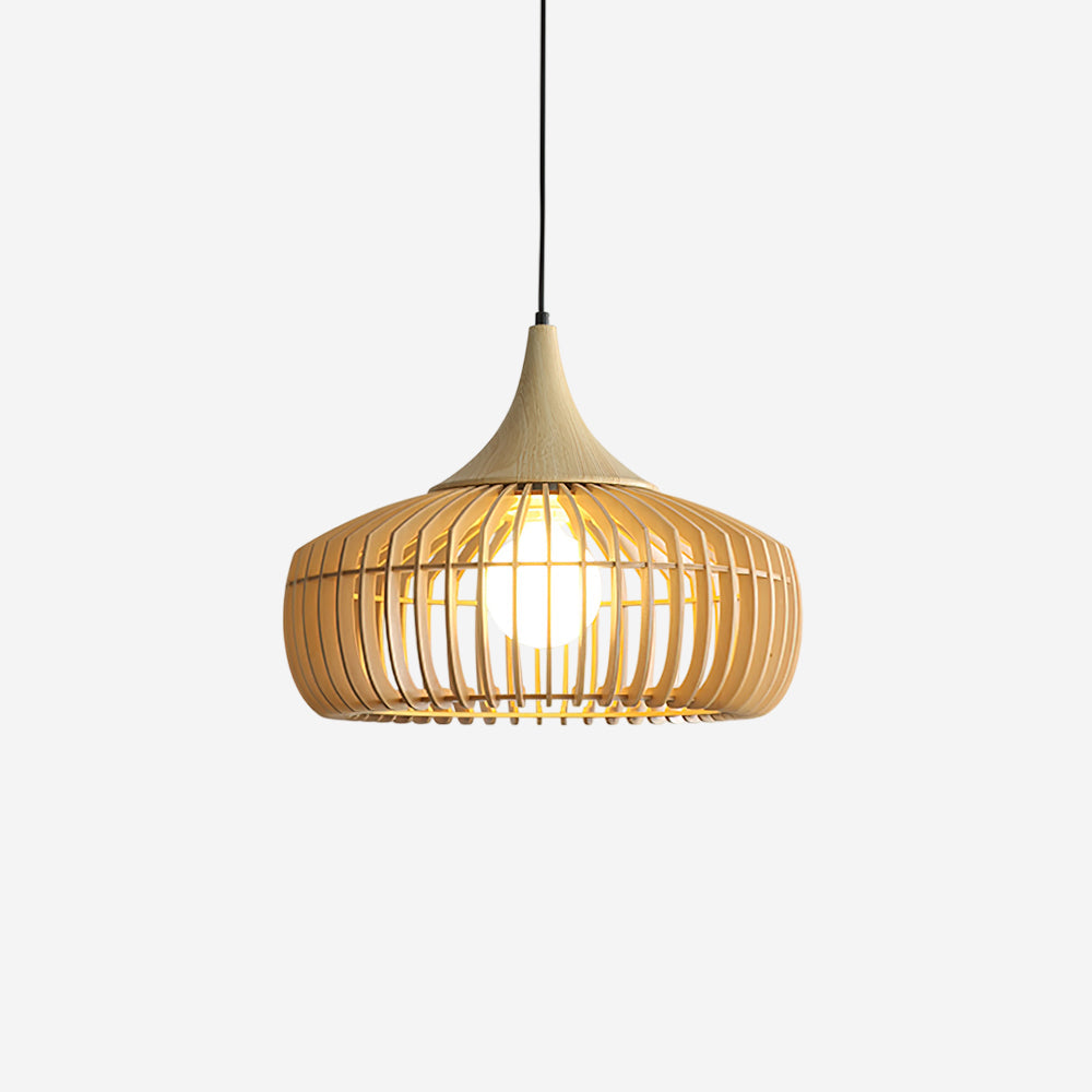 Bamboo Rattan Pendant Light With Warm Ambience