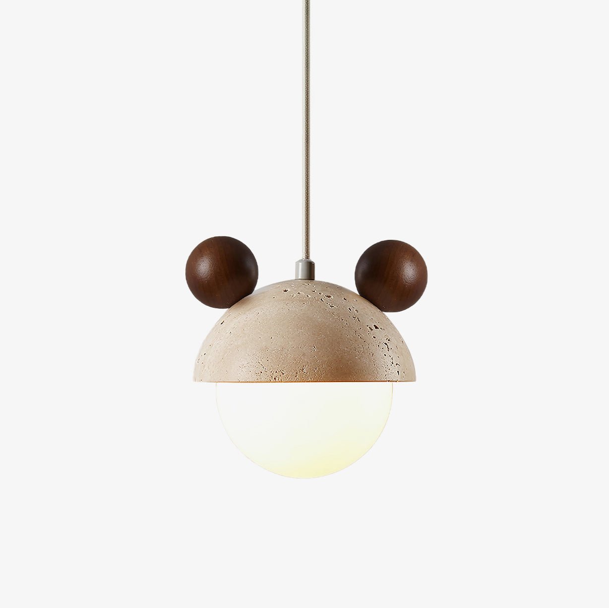 Character Shaped Travertine Pendant Light With Warm Ambience