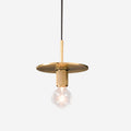 Brass Pendant Light With Glass Shade For Dining Or Kitchen