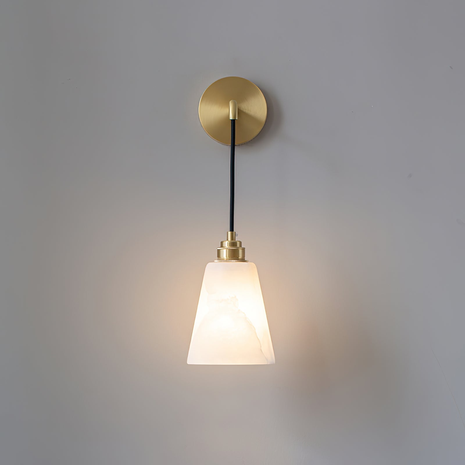 Alabaster Wall Pendant Lamp With Soft Warm Glow