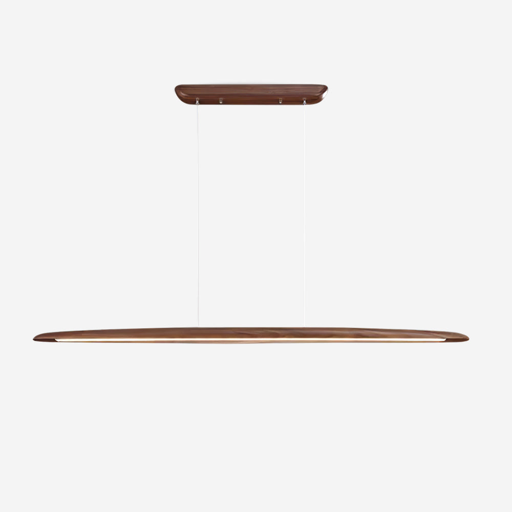 Minimalist Wooden Integrated LED Pendant Light With Warm Glow