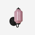 Timeless Pink Glass Wall Sconce With Brass Frame