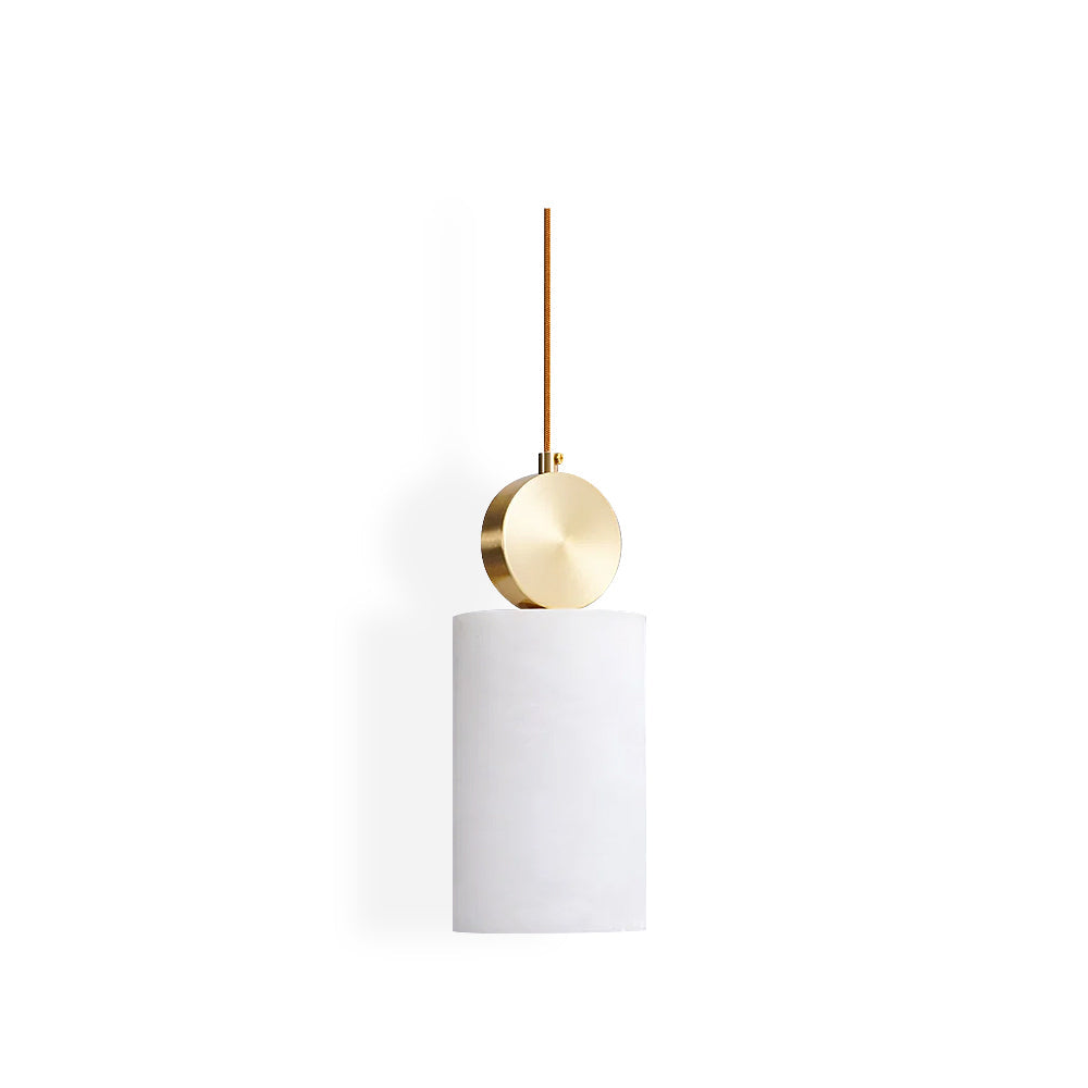 Suspension Étrusque Albâtre et Laiton pour Éclairage Ambiance