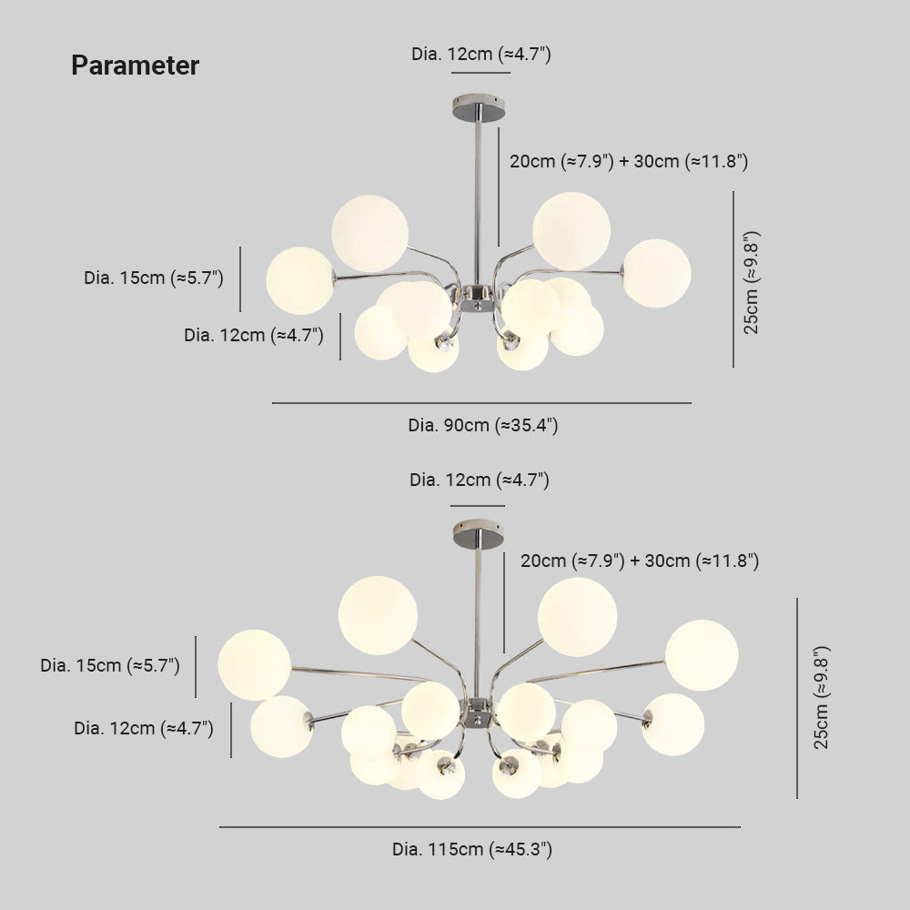 Modern LED Chandelier In Chrome And Gold For Living Room And Bedroom