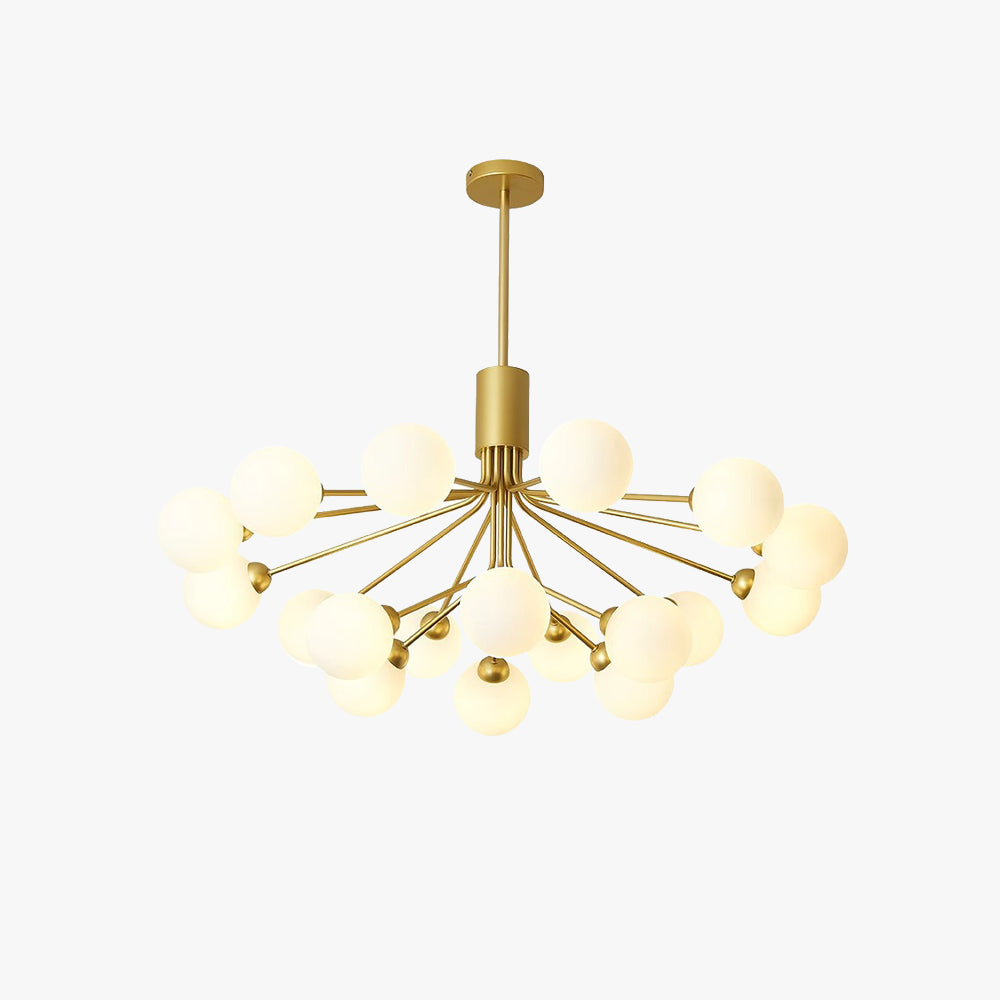 Aurora Metal And Glass Led Chandelier For Living, Dining And Bedroom