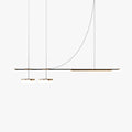 Sleek Black Long LED Pendant Light For Dining Room