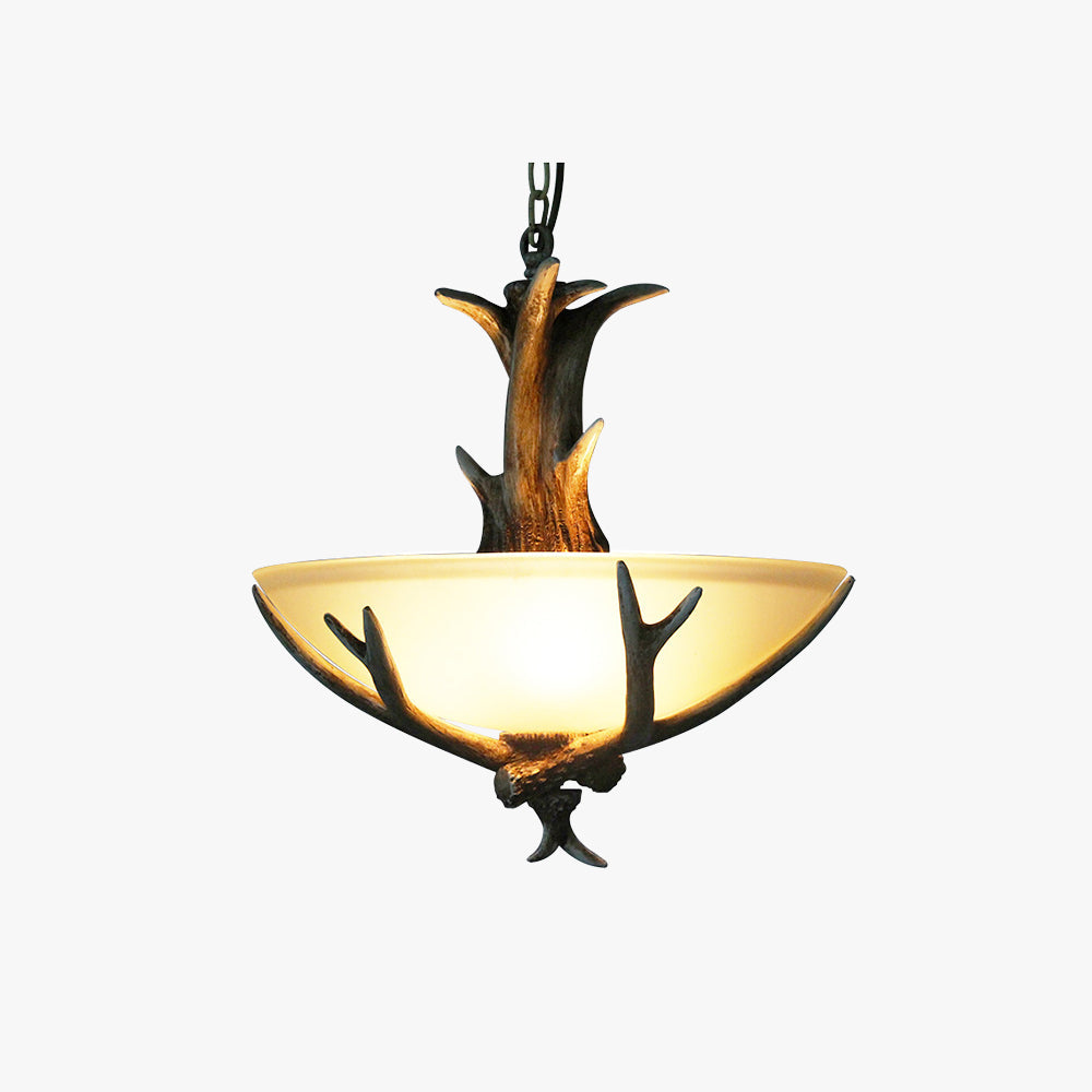 Wood And Glass Pendant Light With Warm Glow