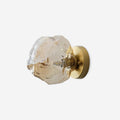 Amber Glass Wall Light With Brass Body G9 Socket Damp Rated