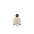 Sculpted Travertine Ripple Pendant Light For Natural Glow