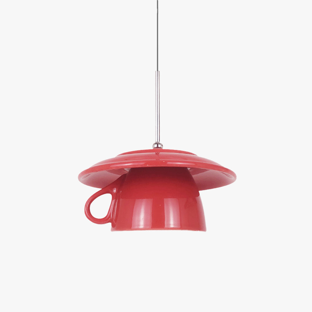Ceramic Cup Pendant Light With Soft Ambient Lighting