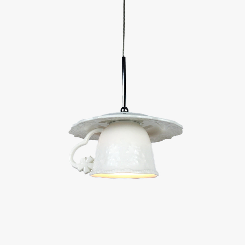 Nordic Ceramic LED Pendant Light With Ambient Glow