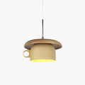 Vintage Wood Cup Pendant Light For Cozy Bedroom Ambience