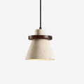 Travertine Pendant Light With Warm Glow