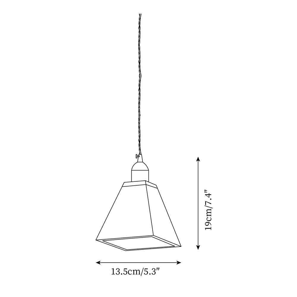 Wood Pendant Lamp With Brass Accents And Walnut Finish