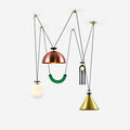 Geometric Pendant Light With Adjustable Height