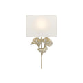 Ginkgo Leaf Wall Lamp With Gold Base And White Square Shade
