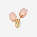 Twin Tulip Wall Light With Metal And Glass Damp Rated