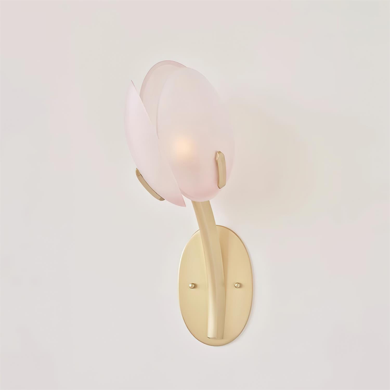 Twin Tulip Wall Light With Metal And Glass Damp Rated