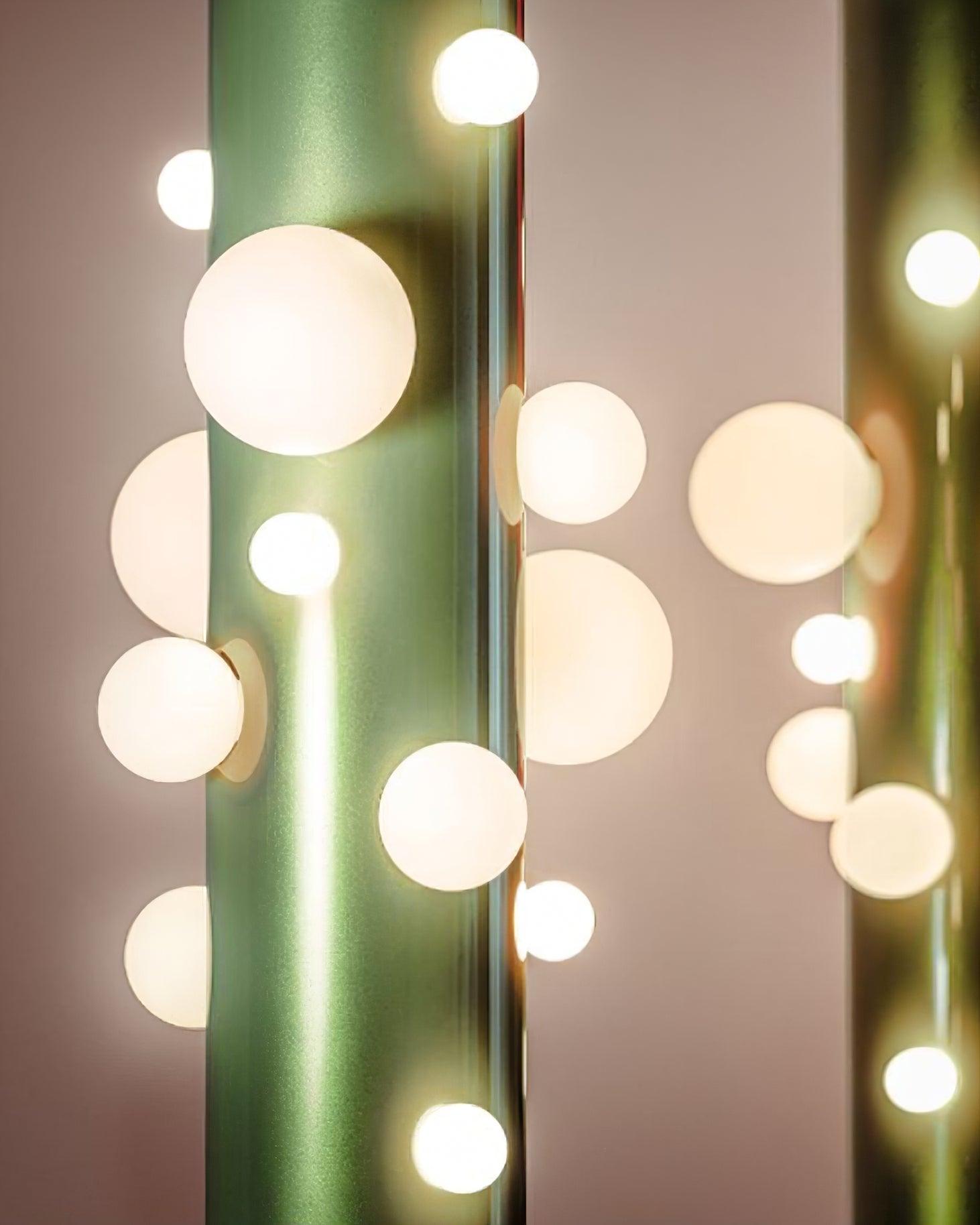 Marble Floor Lamp With Glass And Metal Base For Indoor Lighting