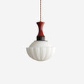 Walnut Glass Pendant Light With Dimmer Compatibility