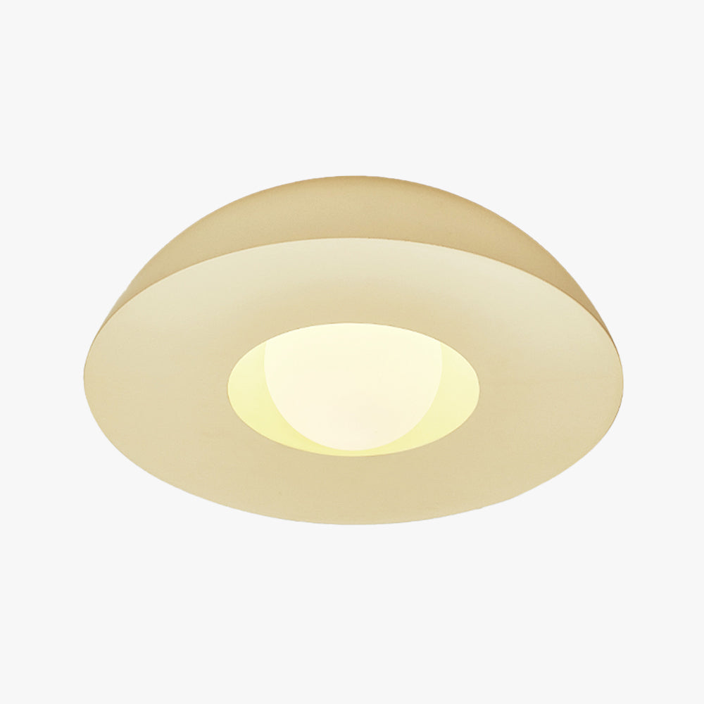Milky Coffee Glass LED Wall Light For Living Room