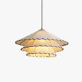 Boho LED Pendant Light With Yellow Fabric Shade